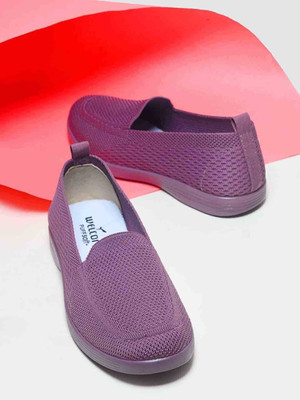 WELCOME Stylish & Comfortable Breathable Walking Casual Perfect for Outdoor Wear Slip On Sneakers For Women(Purple , 7)