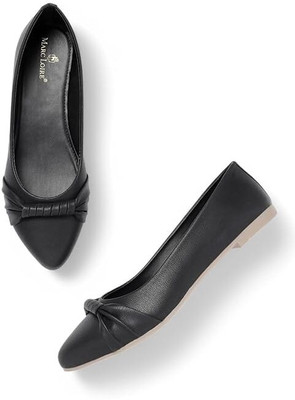 Marc Loire Slip-On Flat Ballerina Shoes for Party, Casual Wear and Formal Occasions Bellies For Women(Black , 5)