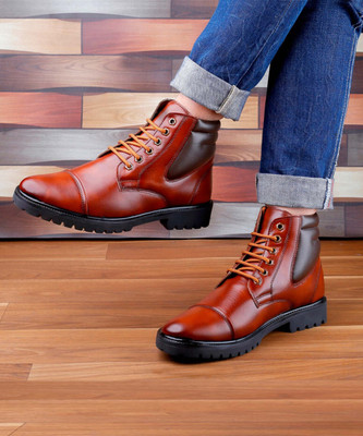 Roadster Men's Latest Formal Lace-up Boots Boots For Men(Tan , 10)