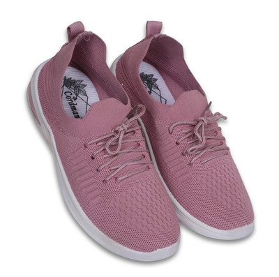 fooinQ Fooinq trendy shoes for women runing and walking shoes Slip On Sneakers For Women(Pink , 4)