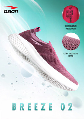 asian Walking Shoes For Women(Maroon , 5)