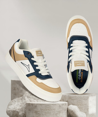 JQR STYLE-004 Sneakers For Men(White, Beige, Blue , 8)