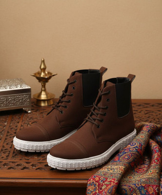Real Bliss Stylish Casual chelsea Boots for Men Boots For Men(Brown , 9)