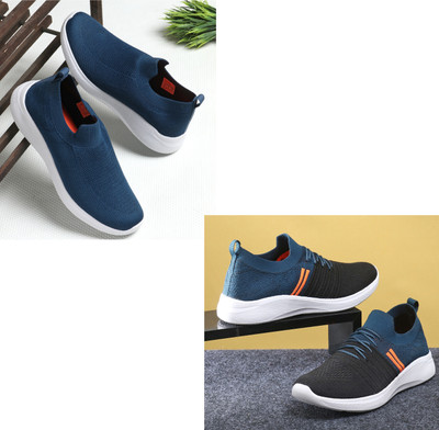 Face Stylish Sports Shoes for Men – Ideal for Running, Gym & Training Sneakers For Men(Blue, Red , 9)