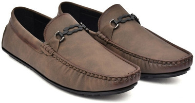 N N CREACTION Loafers For Men(Brown , 10)