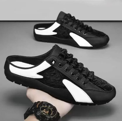 Layasa Layasa New Attractive Stylish outdoor Flat Sneakers For Men(Black , 10)