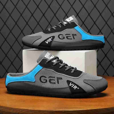 Swastik Open Stitched Design Lightweight Evening Wedding Slip for men (Black,White,Grey, Walking Shoes For Men(Grey , 7)