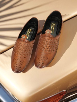 Empeno Ethnic Vogue: The Perfect Blend of Style and Tradition Mojaris For Men(Tan , 9)