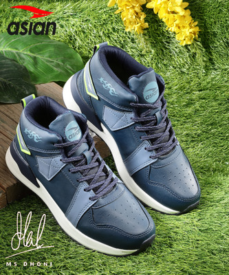 asian Casual Sneaker Shoes for Men | Soft Cushioned Insole || Target-03 High Tops For Men(Navy, Blue , 7)