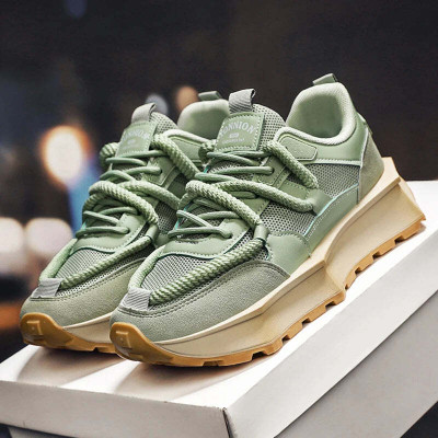 Empeno Chunky & Fashionable Sneaker | Running Shoes with Rubber Outsole Sneakers For Men(Green , 6)