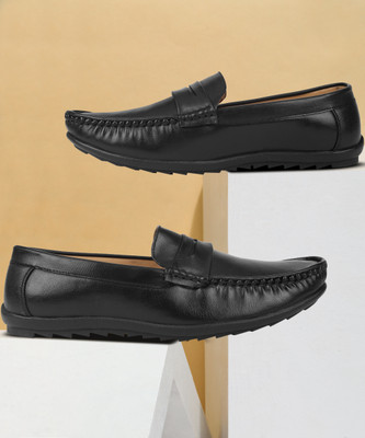 Bata Kors Black Loafers For Men(Black , 6 UK/India)