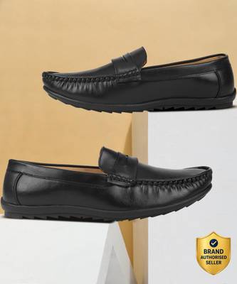 Bata Kors Black Loafers For Men