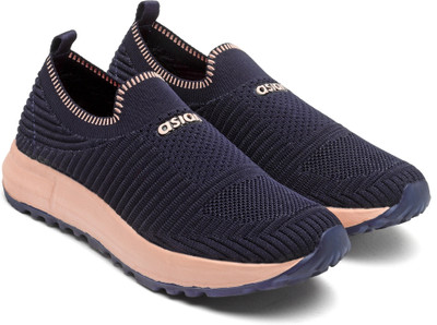 asian Slip On Sneakers For Women(Navy , 5)