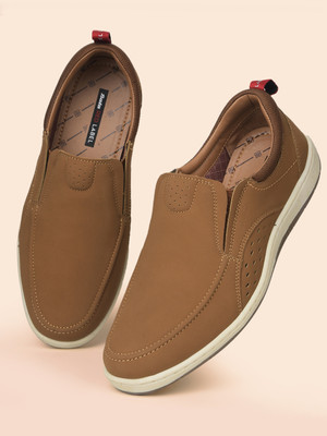 Bata Men's Slip On Shoes Casuals For Men(Tan , 9)