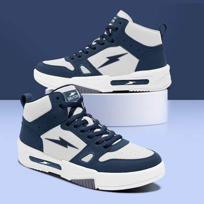 BRUTON Casual Sneaker | Lightweight | Comfortable | Breathable | Daily Wear Sneakers For Men(Blue, White , 6)