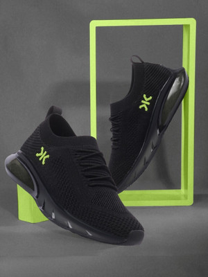 KILLER 22509-Black Phylon Walking Shoes For Men(Black, Green , 10)