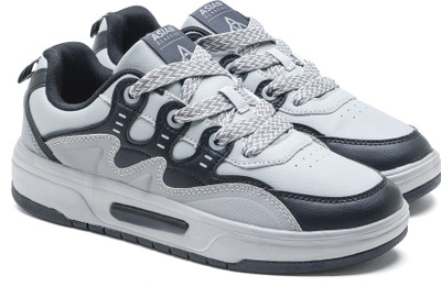 asian Mojo-05 Sneakers for Men | Stylish, Premium & Lightweight Shoes for Boys Sneakers For Men(Grey, Black , 6)