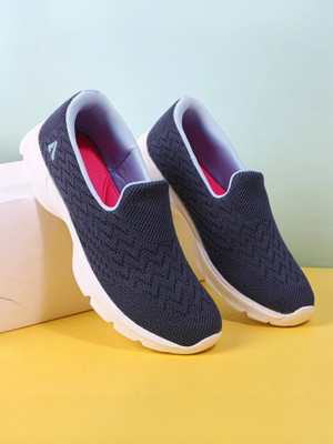 Aqualite Aqualite SKR-131 Casual Lifestyle Women Shoe without lace, slip-on dailyware Walking Shoes For Women(Dark Blue , 4)