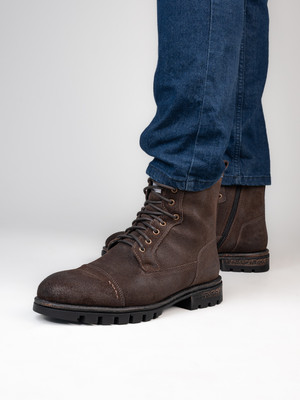 ALBERTO TORRESI HEADON Series Devl556 Suede Distress Long Boots For men Boots For Men(Brown , 6)
