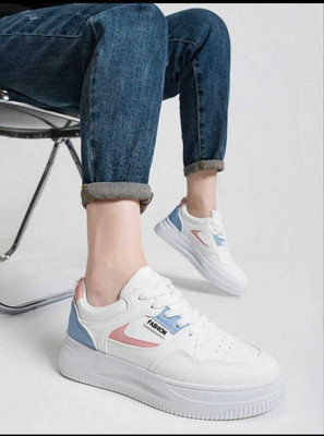 Deals4you Sneakers For Women(White , 8)