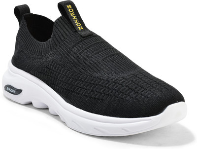 BOKZZON Stylish Sports Sneakers foR ALL | Lightweight Walking Shoes. Running Shoes For Men(Black , 10)