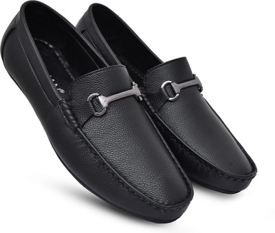 SHUAN shu2312 Loafers For Men(Black , 10)