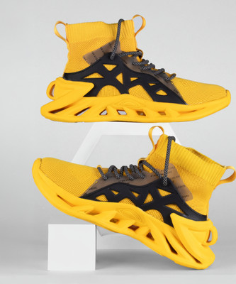 ATOM Alphabounce High Tops For Men(Yellow , 6)