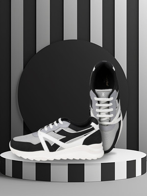 Ezok JV-241 Lightweight Comfort EVA Soft Summer Trendy Premium Stylish Sneakers For Men(Black , 7)