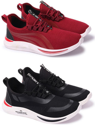 HOTSTYLE 2 Pair Combo Stylish & Trendy Sneakers For Men(Multicolor , 7)