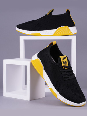 RapidBox Breathable | Knitted | Lace up Sneakers For Men(Yellow , 6)