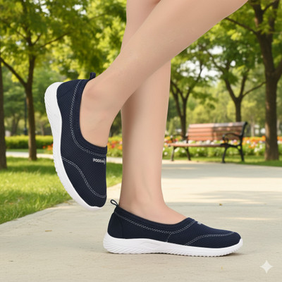 PODDAR Comfort Slip-On Outdoors For Women(Blue , 8)