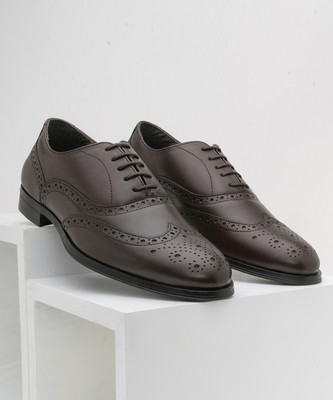 RED TAPE Formal Oxford Shoes for Men |Refined Round-Toe Shaped Real Leather Shoes Oxford For Men(Brown , 7)