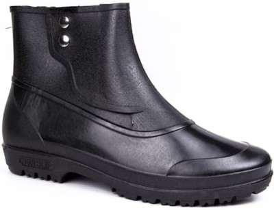 gumboots 2 button gumboots For Men(Black , 7)