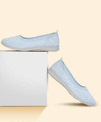 Marc Loire Women's Lightweight Athleisure Knitted Active Wear Slip-On Ballerina Casual Shoes for Daily Walking Bellies For Women(Blue , 5)