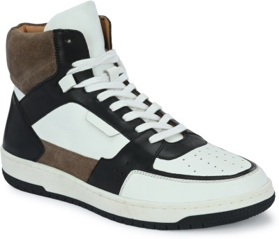 OVERDRIVE Casual High Tops For Men(White, Black , 10)