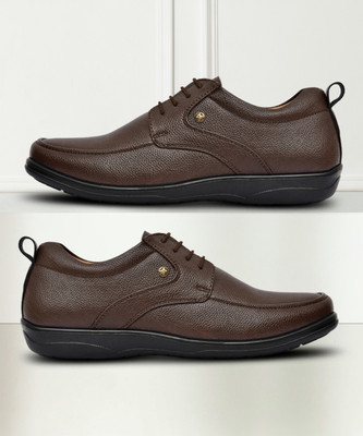 Restroad Brown formal shoe Lace Up For Men(Brown , 6)