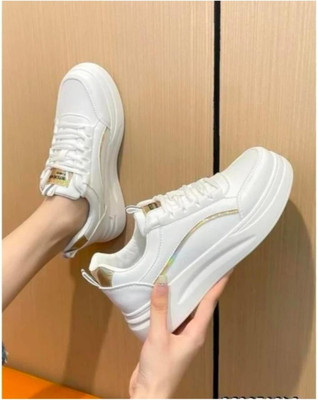 BAUCHHAAR Sneakers For Women(Gold , 7)