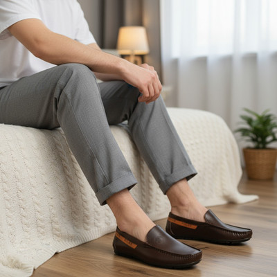 Hilux Hilux Trendy Loafers For Men Loafers For Men(Brown, Brown , 8)