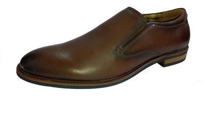 STEWART PAUL Brown Leather Shoe Slip On For Men(Brown , 11)