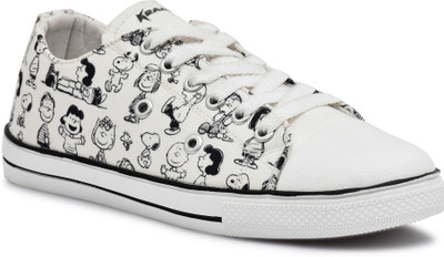 Kraasa Canvas Shoes For Women(White)