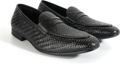 MONKSTORY Braided Flexi Business Slip-Ons - Black, 9 Slip On Sneakers For Men(Black , 9)