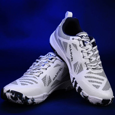 VECTOR X 2.0 Breathable Mesh + TPU Film Upper|EVA Phylon Rubber Outsole Badminton Shoes For Men(White , 10)