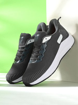 SAN FRISSCO Mesh Lace-Ups Running Shoes For Men (Grey) For Rs. 1007 @ 81% off
