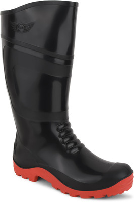 foot trends Soft Toe PVC Safety Shoe(Red, S1, Size 7)