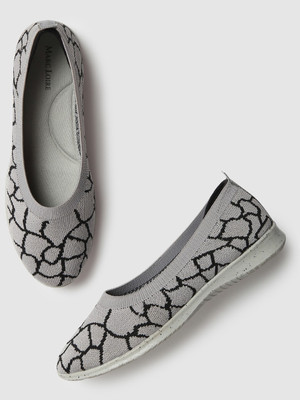 Marc Loire Women's Athleisure Lightweight Knitted Grey Active Wear Slip-On Shoes for Daily Walking, 3 UK Bellies For Women(Grey , 3)