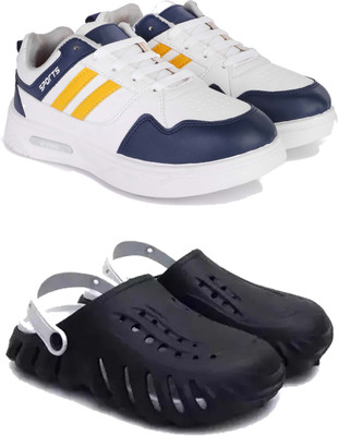 Pennen Men's Lightweight Running Shoes,Stylish Casual Shoes for Gym & Walking(Pack of2) Casuals For Men(Multicolor , 9)