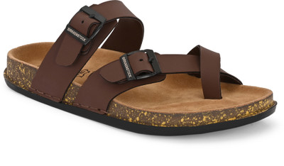 RUN REPID Men Flip Flops(Brown , 7)