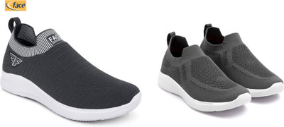 Face Stylish Sports Shoes for Men – Ideal for Running, Gym & Training Sneakers For Men(Grey, Grey , 10)