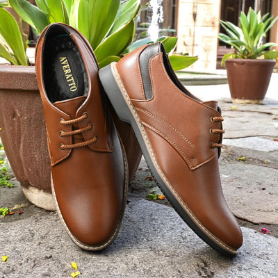 Averatto Tan Formal Shoe for Mens (K9901) Lace Up For Men(Tan , 8)