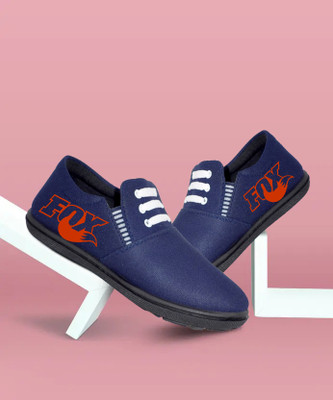 KANEGGYE CASUALS FOR MEN & KIDS Casuals For Men(Navy, Orange , 8)